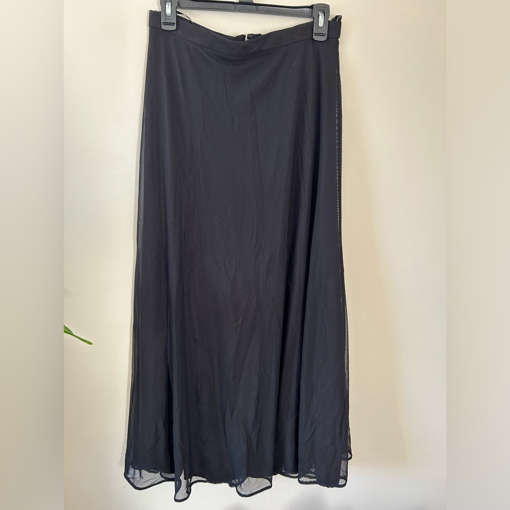 Vintage Tadashi Shoji Black Skirt, Size 12